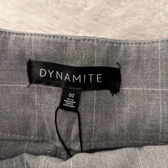 Dynamite Cindy Cigarette Trouser Pant | Grey Windowpane | BNWT - Picture 2 of 3